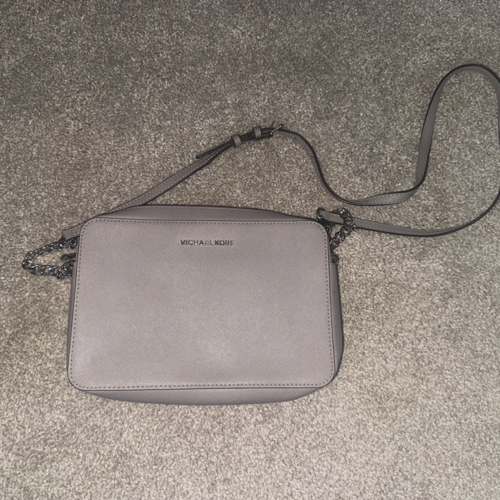 Michael Kors Elegant Gray Crossbody Bag